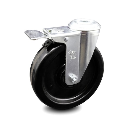 Service Caster 6 Inch Phenolic Wheel Bolt Hole Caster with Total Lock Brake SCC-BHTTL20S615-PHR